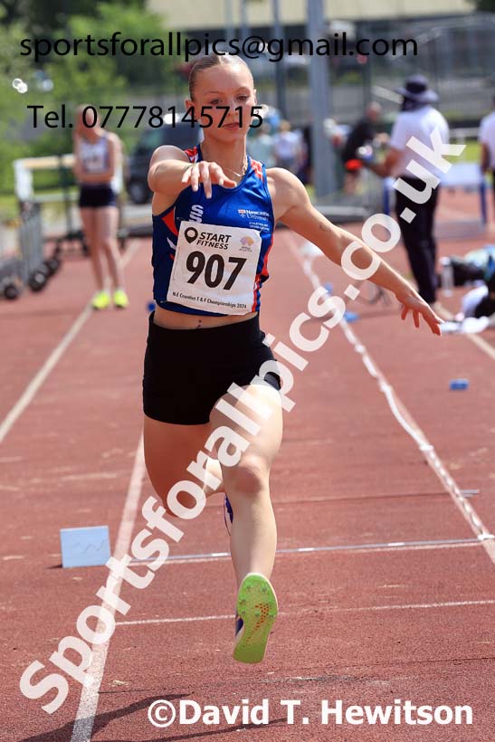 Womens Seniors Long Jump, 2024 North Eastern Track and Field Champs., Middlesbrough.  Photo: David T. Hewitson/Sports for All Pics